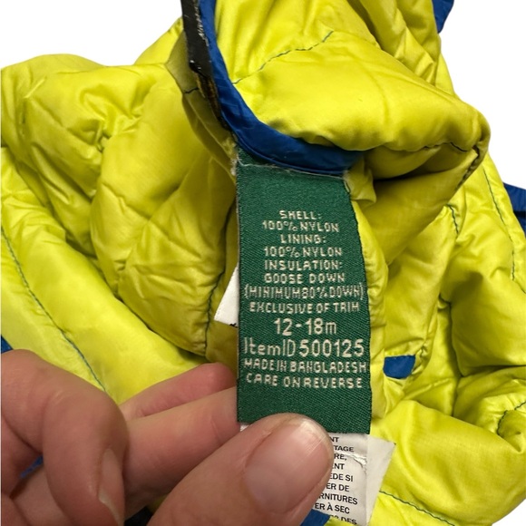 L.L. Bean Blue Hooded Down Bunting - Picture 5 of 7